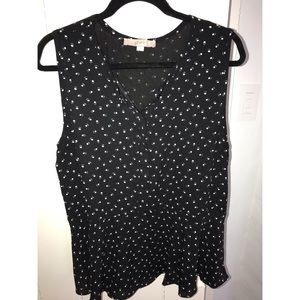 Women’s mixed media paw print blousey tank top- XL